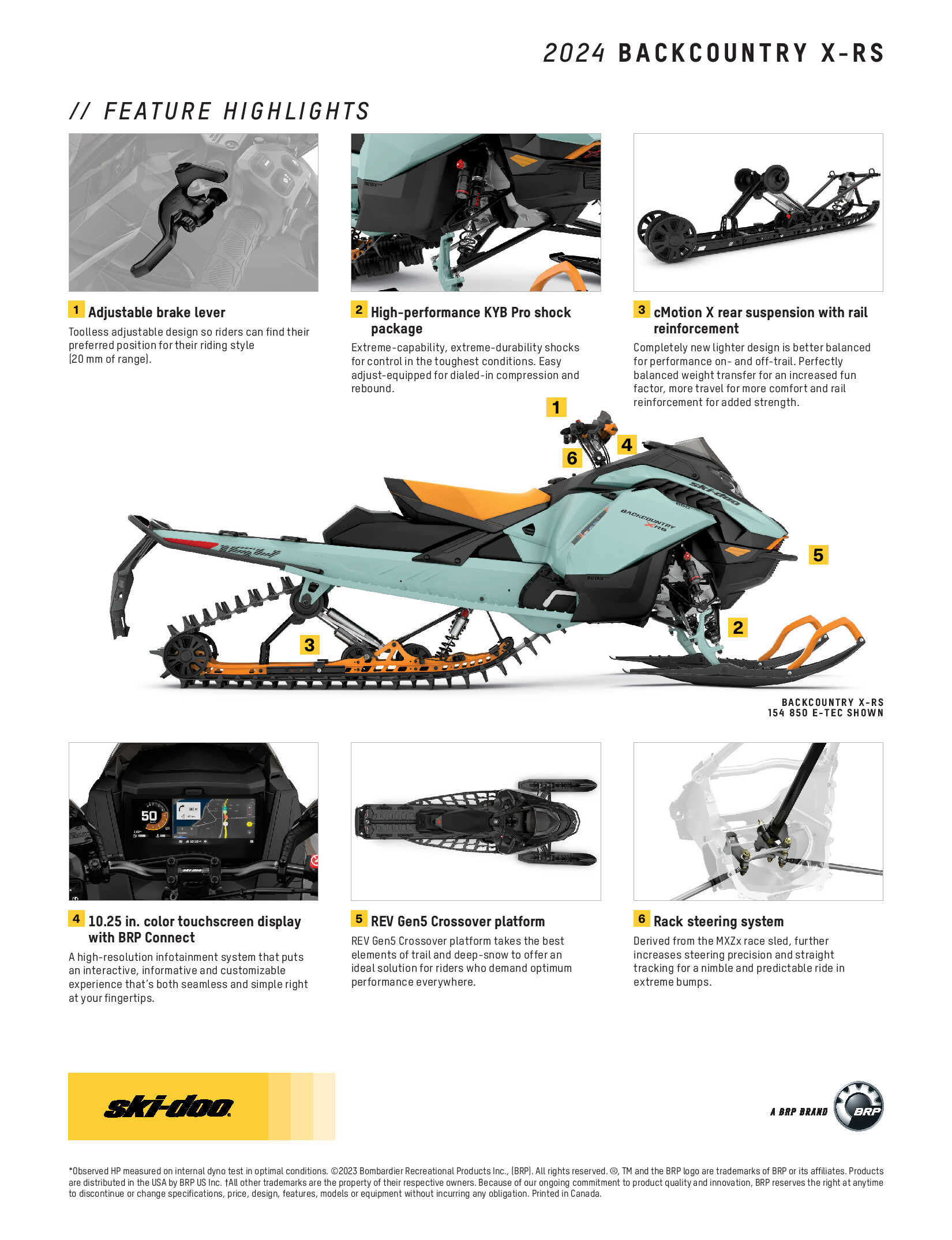 2024 Ski-Doo Backcountry X-RS Specs